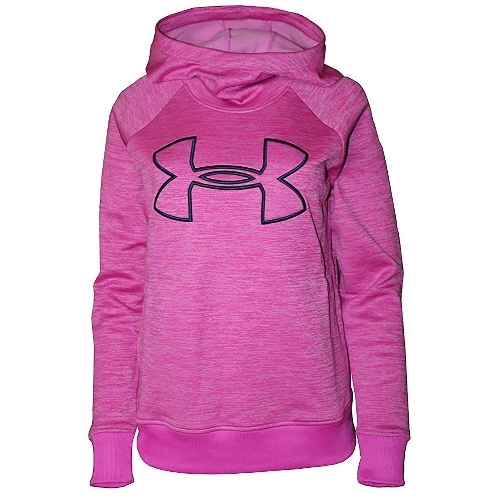 [UA] Pink Mesh Logo Hoodie